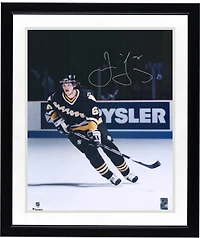 Jaromir Jagr Pittsburgh Penguins Autographed 16" x 20" Black Jersey Skating Photograph