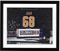 Jaromir Jagr Pittsburgh Penguins Autographed 16" x 20" Jersey Retirement Ceremony Photograph