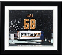 Jaromir Jagr Pittsburgh Penguins Autographed 8" x 10" Jersey Retirement Ceremony Photograph