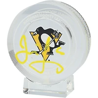 V106832 Pnguns Jaromir Jagr Rondelle de cristal autographiée des Penguins de Pittsburgh - Remplie de glace d'un match des Penguins de Pittsburgh pendant la saison 2024-25 Jaromir Jagr AUTGU RONDELLE DE CRISTAL 45834 COLGMUEQU HKIMPK0004
