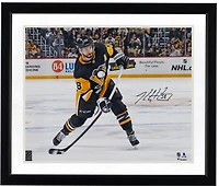 Kris Letang Pittsburgh Penguins Autographed 16" x 20" Black Jersey Shooting Photograph