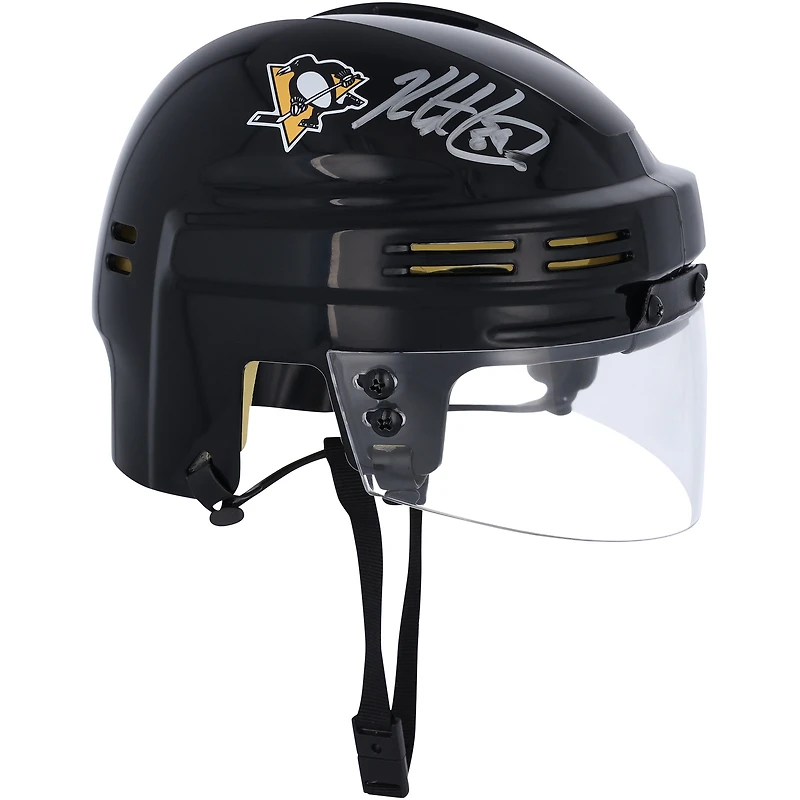 Casque mini noir autographié par Kris Letang des Penguins de Pittsburgh
