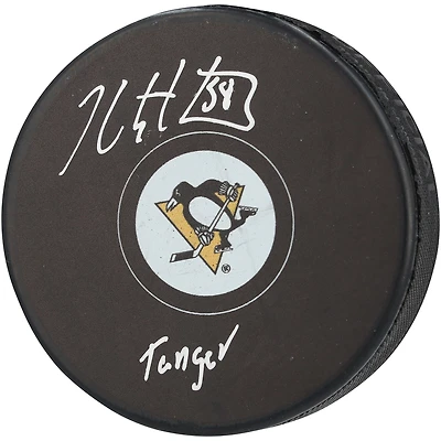 Kris Letang Pittsburgh Penguins Autographed Hockey Puck with "Tanger" Inscription