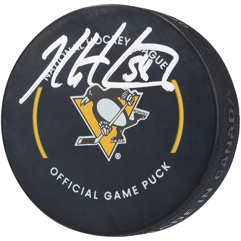 Rondelle de match officielle autographiée par Kris Letang des Penguins de Pittsburgh