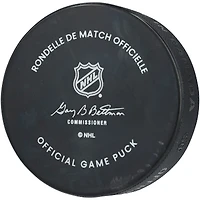 Rondelle de match officielle autographiée par Kris Letang des Penguins de Pittsburgh avec inscription « Tanger »