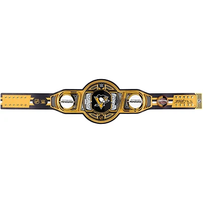 Ceinture WWE Legacy autographiée par Kris Letang des Penguins de Pittsburgh avec inscription « 3X SC Champ » - Édition limitée à 5 exemplaires