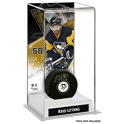 Kris Letang Étui pour rondelle de hockey de luxe des Penguins de Pittsburgh
