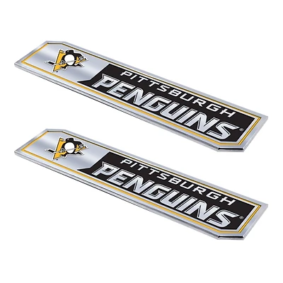Logo Brands  Pittsburgh Penguins 2-Pack Embossed Truck Emblem Set