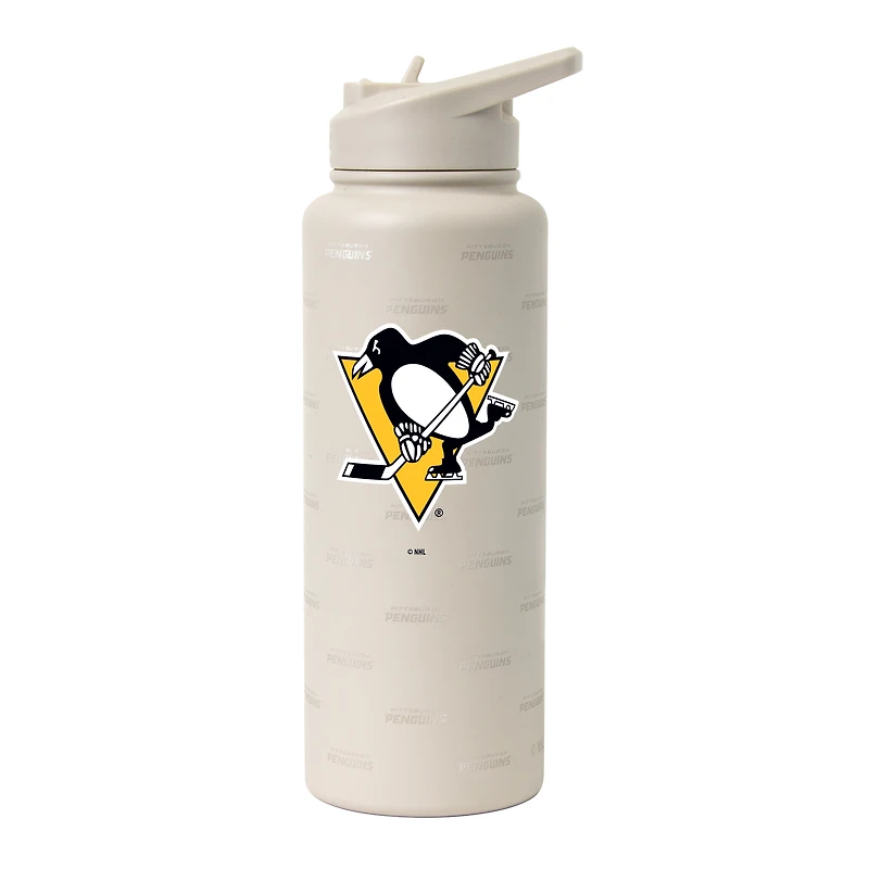Bouteille isotherme Logo Brands Pittsburgh Penguins 34 oz Sand Ghost Quencher