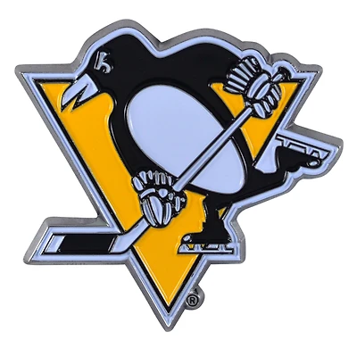 Logo Brands  Pittsburgh Penguins Embossed Color Auto Emblem