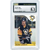 Mario Lemieux Pittsburgh Penguins 1985-86 Topps #9 CSG Authenticated 8.5 Rookie Card