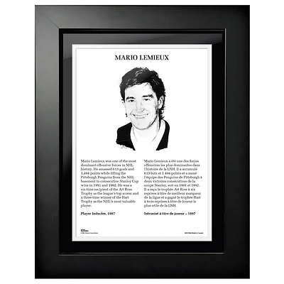 Mario Lemieux Pittsburgh Penguins - Legends Line 12'' x 16'' Photo encadrée