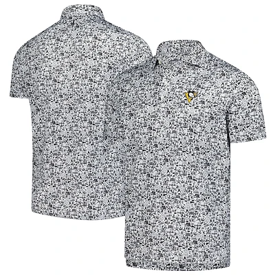 Polo johnnie-O pour hommes, noir/blanc, Pittsburgh Penguins Slapshot