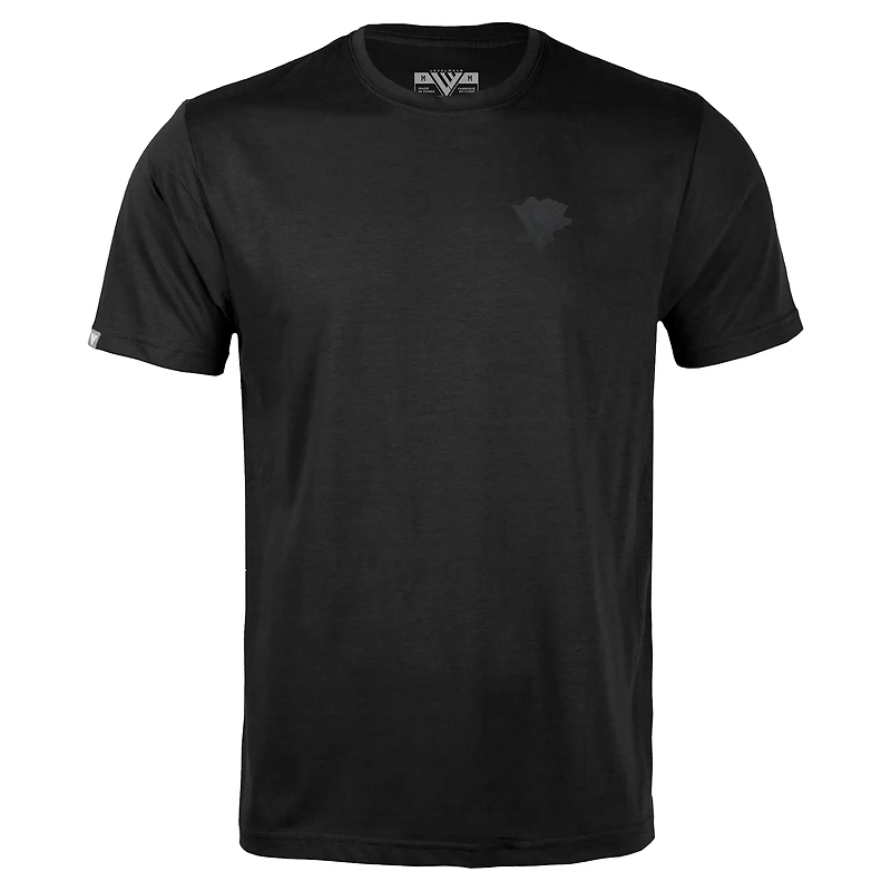 T-shirt noir pour homme Levelwear Sidney Crosby avec nom et numéro des Penguins de Pittsburgh Richmond Darkside