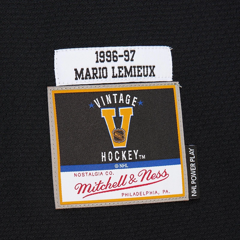 Maillot rétro Powerplay noir Mitchell & Ness Mario Lemieux des Penguins de Pittsburgh pour homme