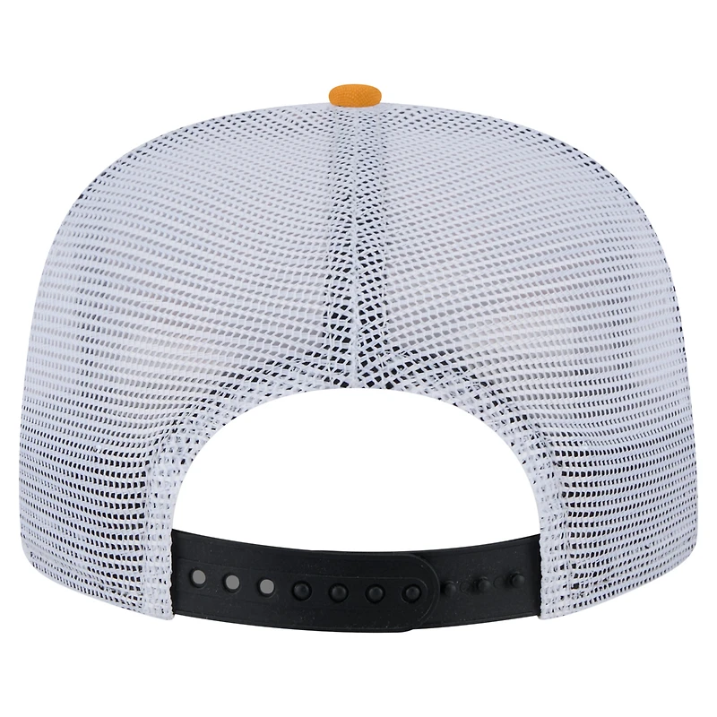 Casquette de golf ajustable V-Dye Throwback des Penguins de Pittsburgh New Era noire/dorée pour homme