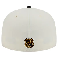 Casquette ajustée bicolore chromée 59FIFTY blanche des Penguins de Pittsburgh New Era pour homme