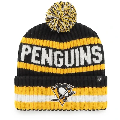 Bonnet en tricot à revers Bering des Penguins de Pittsburgh '47 pour homme avec pompon