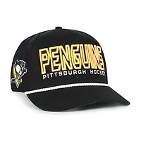 Casquette ajustable Byline Hitch noire '47 pour homme des Penguins de Pittsburgh