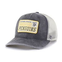 Casquette ajustable pour homme '47 Pittsburgh Penguins Canteen Pigment Dyed Patch Trucker anthracite