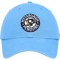 Casquette réglable Clean Up Pittsburgh Penguins '47 bleu clair pour homme