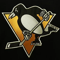 Chandail à capuchon Lacer avec nom et numéro du joueur la retraite des Penguins de Pittsburgh pour hommes '47 Mario Lemieux, noir