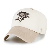 Casquette ajustable Pittsburgh Penguins « Neutral Terrain Clean Up » pour homme, coloris naturel/beige, numéro 47