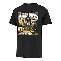 Men's '47 Sidney Crosby Black Pittsburgh Penguins City Name & Number T-Shirt