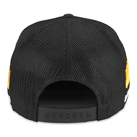Men's American Needle Black Pittsburgh Penguins HotFoot Stripes Trucker Adjustable Hat