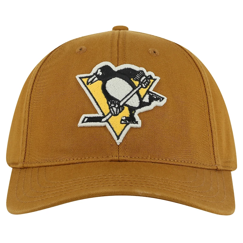 Men's American Needle Tan Pittsburgh Penguins Hepcat Washed Twill Adjustable Hat