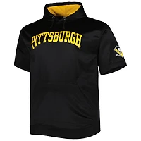 Sweat à capuche noir manches courtes avec logo Big & Tall des Penguins de Pittsburgh pour hommes