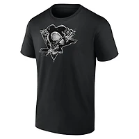 Men's  Black Pittsburgh Penguins Iced Out T-Shirt