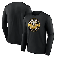 Men's  Black Pittsburgh Penguins Native Long Sleeve T-Shirt