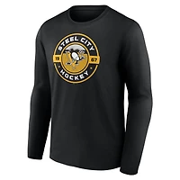 Men's  Black Pittsburgh Penguins Native Long Sleeve T-Shirt