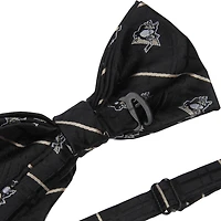 Nœud papillon Oxford noir pour homme, motif Penguins de Pittsburgh