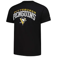 T-shirt noir avec logo principal des Penguins de Pittsburgh pour homme