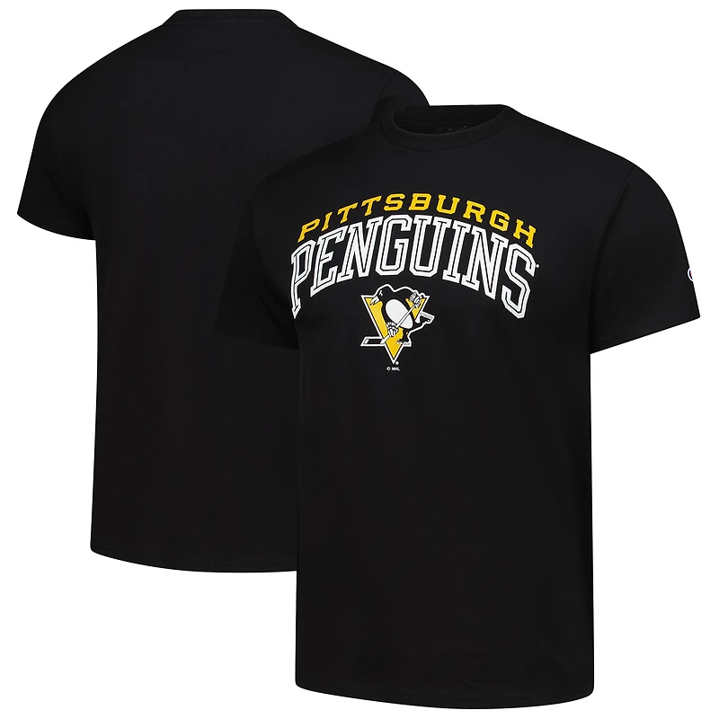 T-shirt noir avec logo principal des Penguins de Pittsburgh pour homme