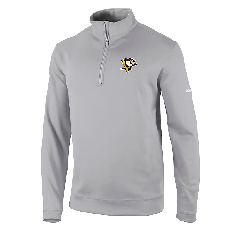 Veste à quart de zip Columbia Grey Pittsburgh Penguins Wickham Hills pour hommes
