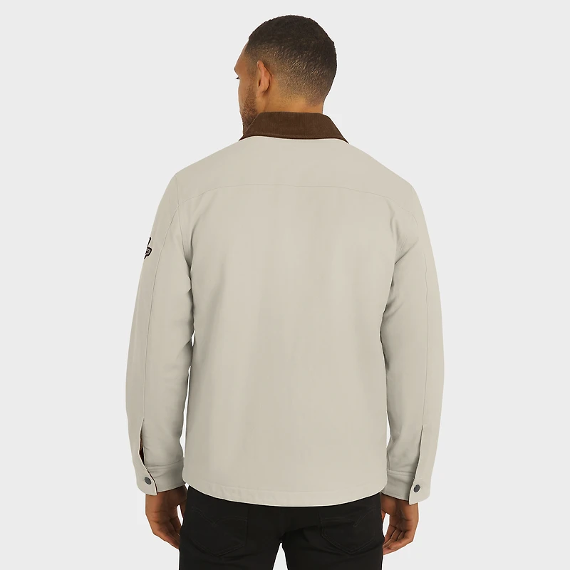 Veste en toile mi-lourde à boutons pour homme de la collection Darius Rucker Fanatics, couleur tan, des Penguins Pittsburgh