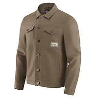 Men's Darius Rucker Collection by Fanatics Tan Pittsburgh Penguins Trucker Full-Button Jacket