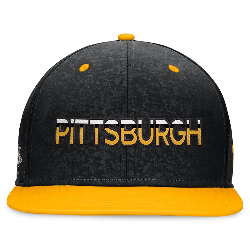 Men's Fanatics Black/Gold Pittsburgh Penguins Authentic Pro Alternate Jersey Snapback Hat