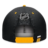 Casquette Snapback authentique Pro Alternate Jersey Fanatics noir/or pour hommes des Penguins de Pittsburgh