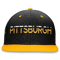 Men's Fanatics  Black/Gold Pittsburgh Penguins Authentic Pro Rink Two-Tone Snapback Hat