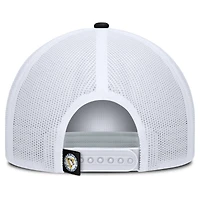 Casquette ajustable A-Frame noire/blanche pour homme des Penguins de Pittsburgh, style camionneur hollandais