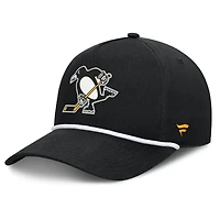 Casquette ajustable A-Frame authentique Pro Alt des Penguins de Pittsburgh pour hommes Fanatics Black