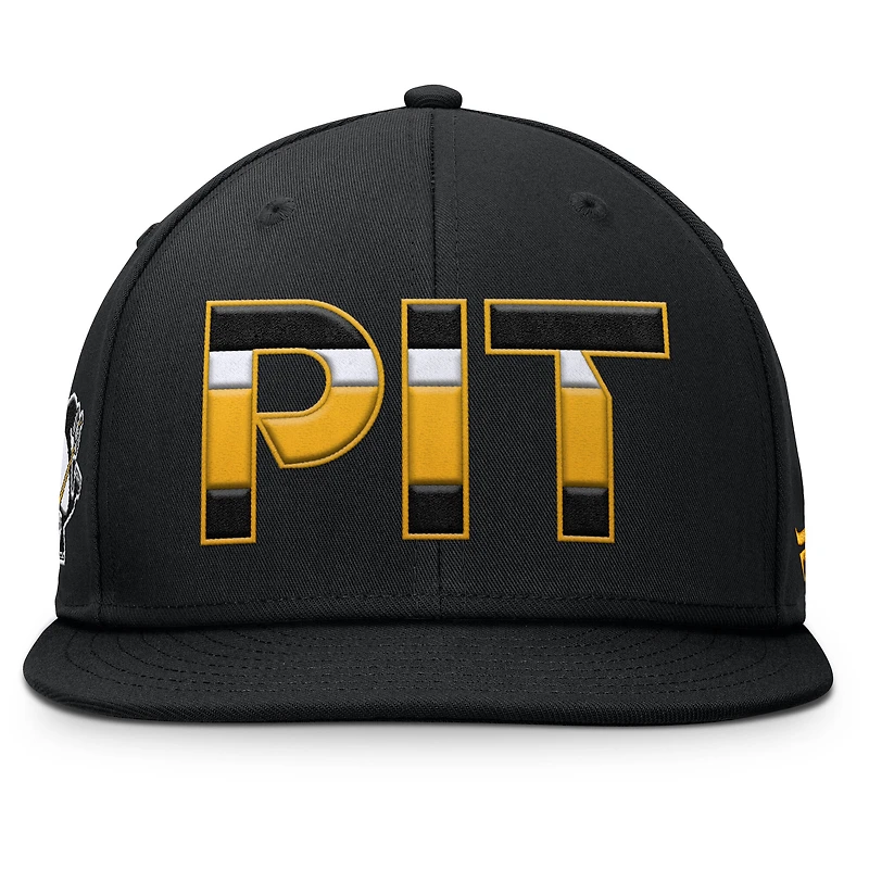 Men's Fanatics Black Pittsburgh Penguins Authentic Pro Alternate Jersey Snapback Hat