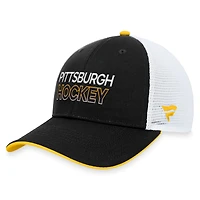 Casquette réglable de camionneur en jersey alternatif authentique Pro Alternate des Penguins de Pittsburgh Fanatics pour hommes, noir