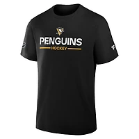 Men's Fanatics Black Pittsburgh Penguins Authentic Pro Primary T-Shirt