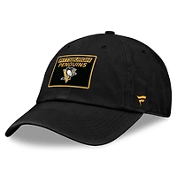 Casquette ajustable authentique Pro Prime noire Fanatics des Penguins de Pittsburgh pour homme