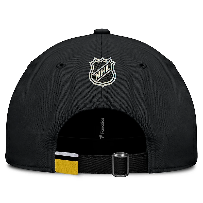Casquette ajustable authentique Pro Prime noire Fanatics des Penguins de Pittsburgh pour homme